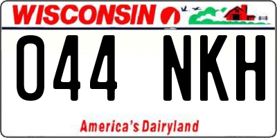 WI license plate 044NKH