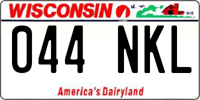 WI license plate 044NKL