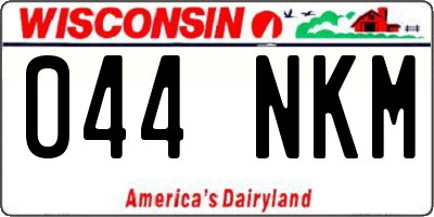 WI license plate 044NKM