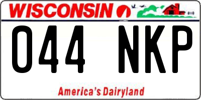 WI license plate 044NKP