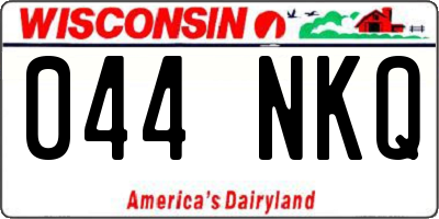 WI license plate 044NKQ