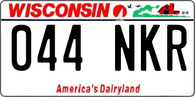 WI license plate 044NKR