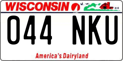 WI license plate 044NKU