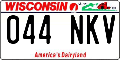 WI license plate 044NKV