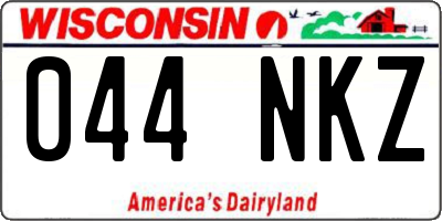 WI license plate 044NKZ