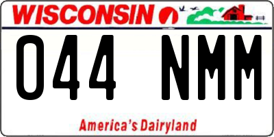 WI license plate 044NMM