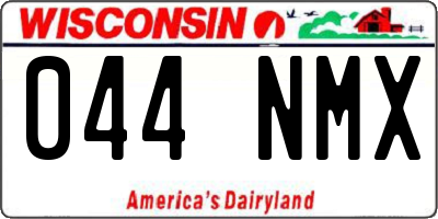 WI license plate 044NMX