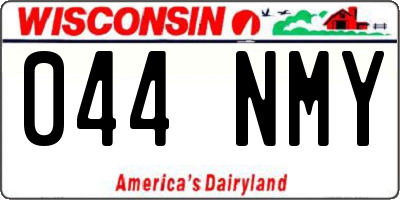 WI license plate 044NMY