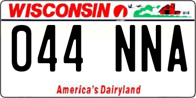 WI license plate 044NNA