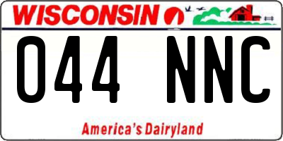 WI license plate 044NNC