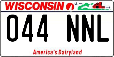 WI license plate 044NNL