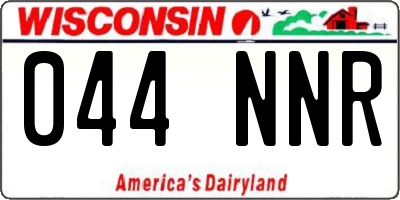 WI license plate 044NNR