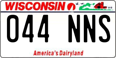WI license plate 044NNS