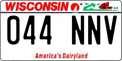 WI license plate 044NNV