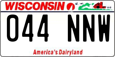 WI license plate 044NNW