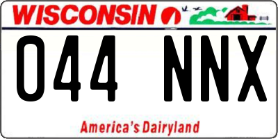 WI license plate 044NNX