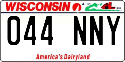 WI license plate 044NNY