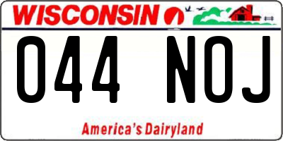 WI license plate 044NOJ