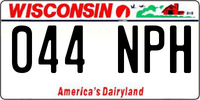 WI license plate 044NPH