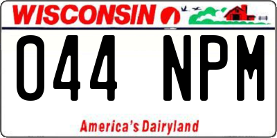 WI license plate 044NPM