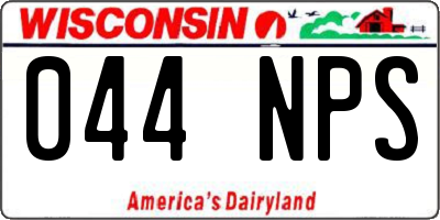 WI license plate 044NPS