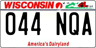 WI license plate 044NQA