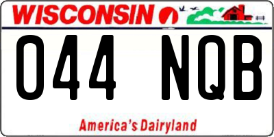 WI license plate 044NQB