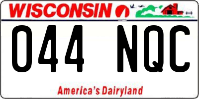 WI license plate 044NQC