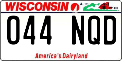 WI license plate 044NQD