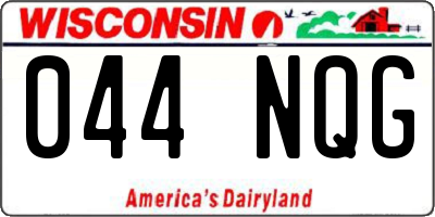 WI license plate 044NQG