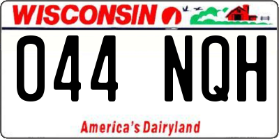 WI license plate 044NQH