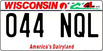 WI license plate 044NQL