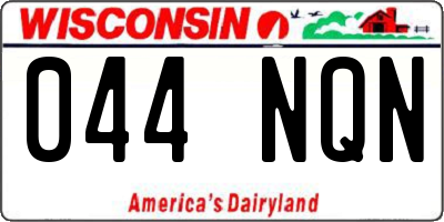 WI license plate 044NQN