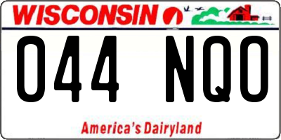 WI license plate 044NQO