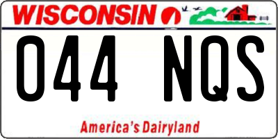 WI license plate 044NQS