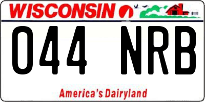 WI license plate 044NRB