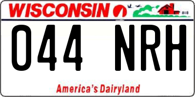 WI license plate 044NRH