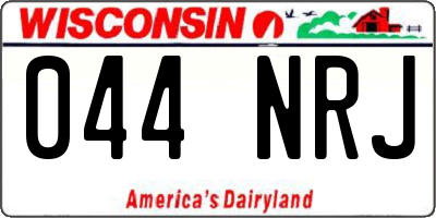 WI license plate 044NRJ