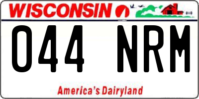 WI license plate 044NRM