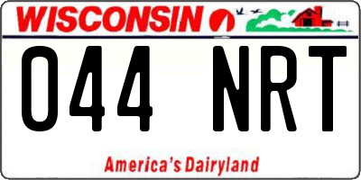 WI license plate 044NRT