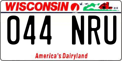 WI license plate 044NRU