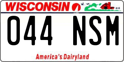 WI license plate 044NSM