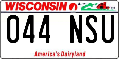 WI license plate 044NSU