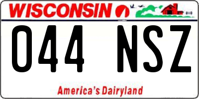 WI license plate 044NSZ