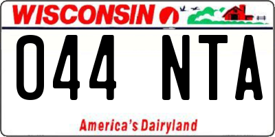 WI license plate 044NTA