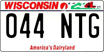 WI license plate 044NTG
