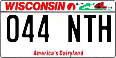 WI license plate 044NTH