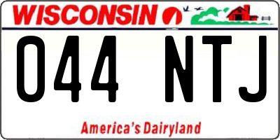 WI license plate 044NTJ