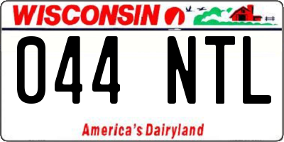 WI license plate 044NTL