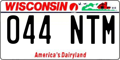 WI license plate 044NTM